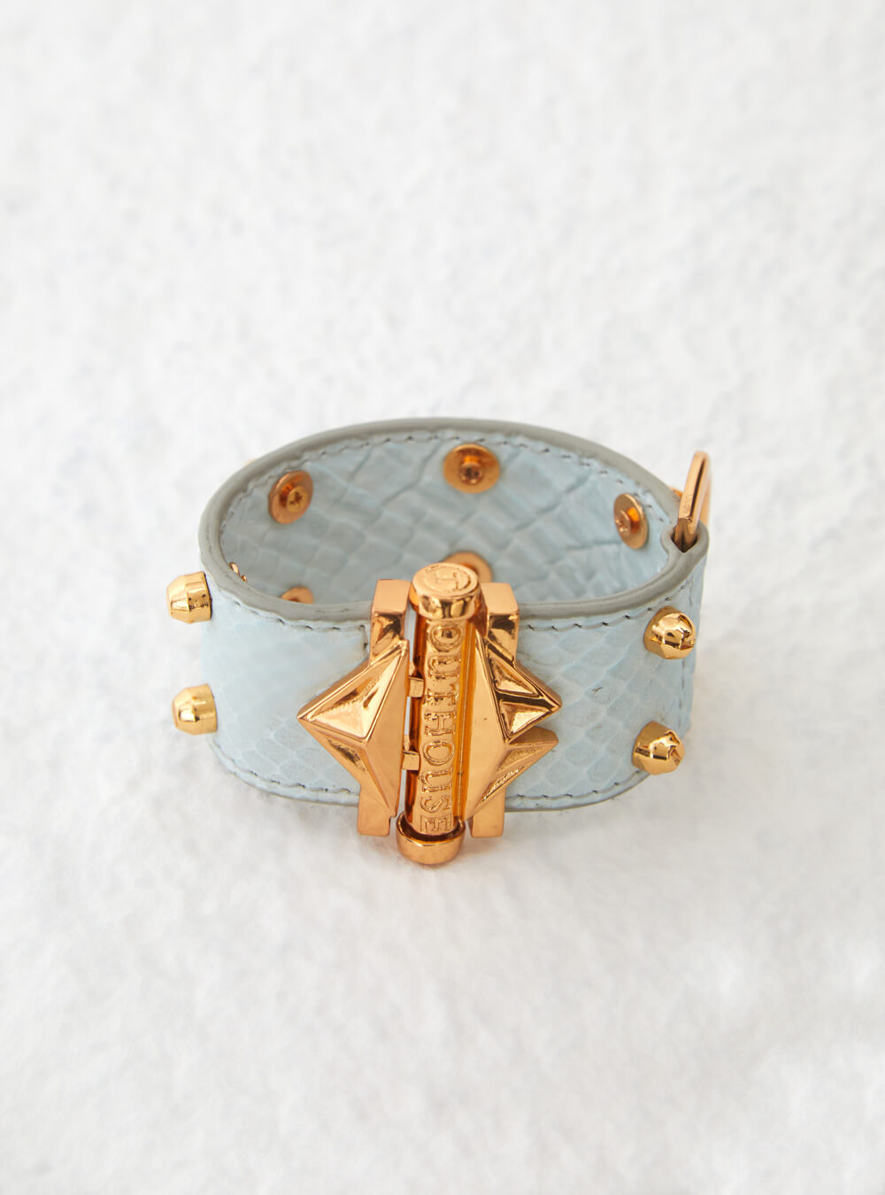men's double buckle wrap leather bracelet - henri lou designs
