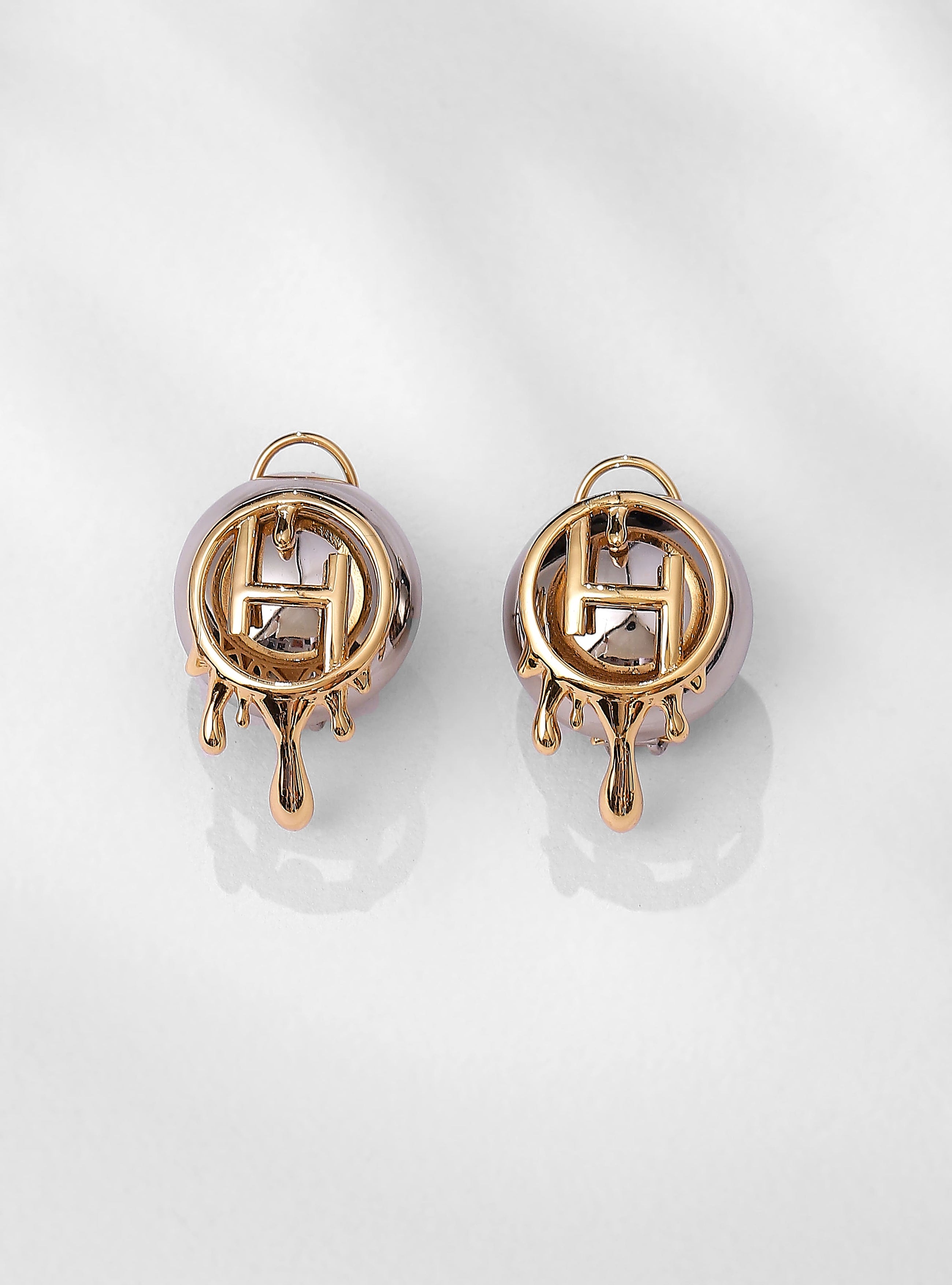 midi gold stud earrings