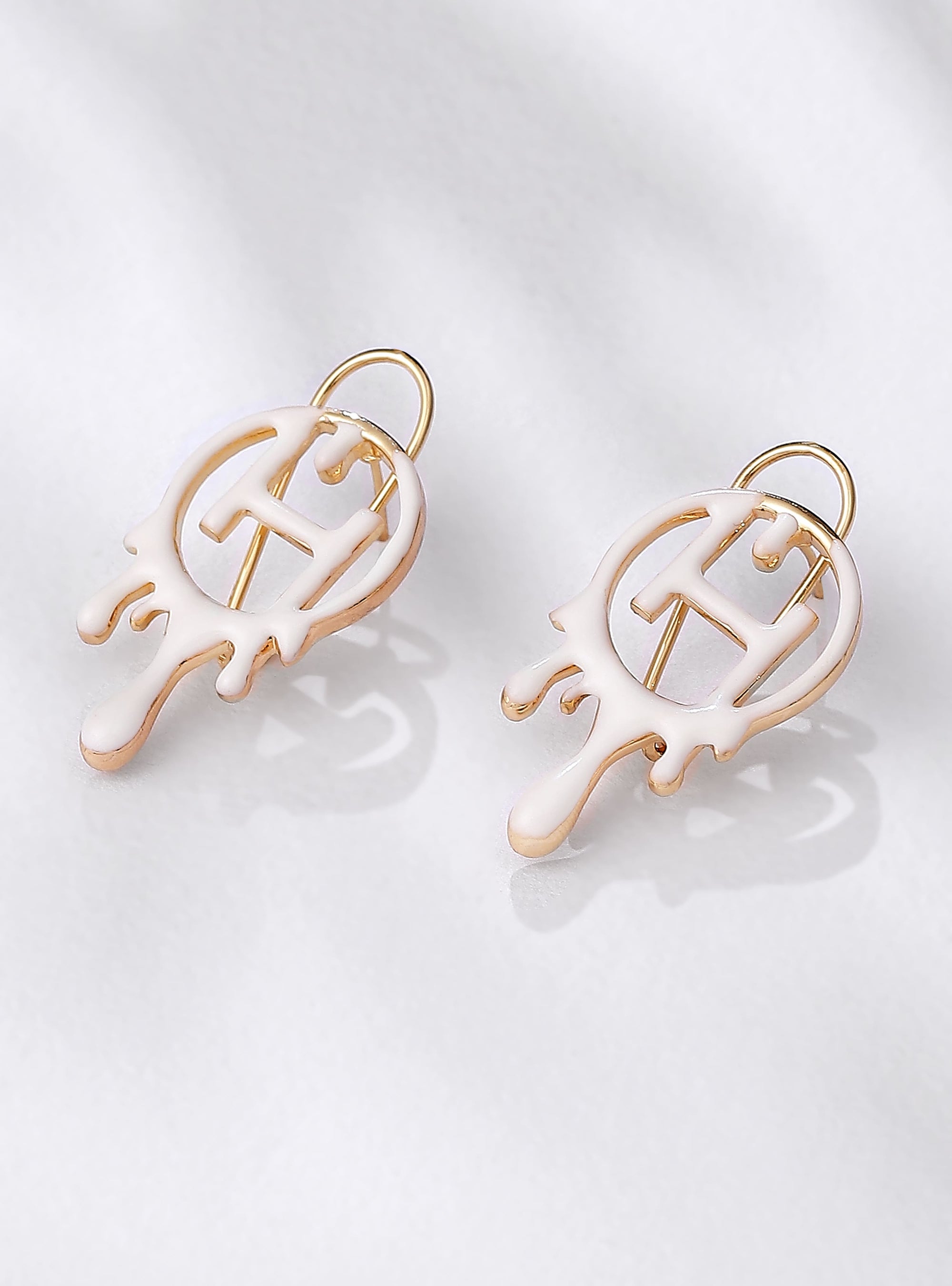 milky white earrings
