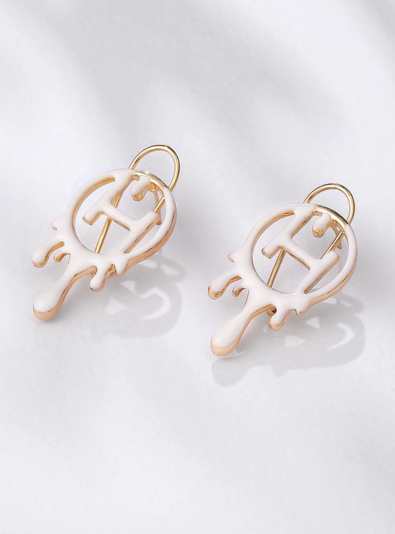 milky white earrings