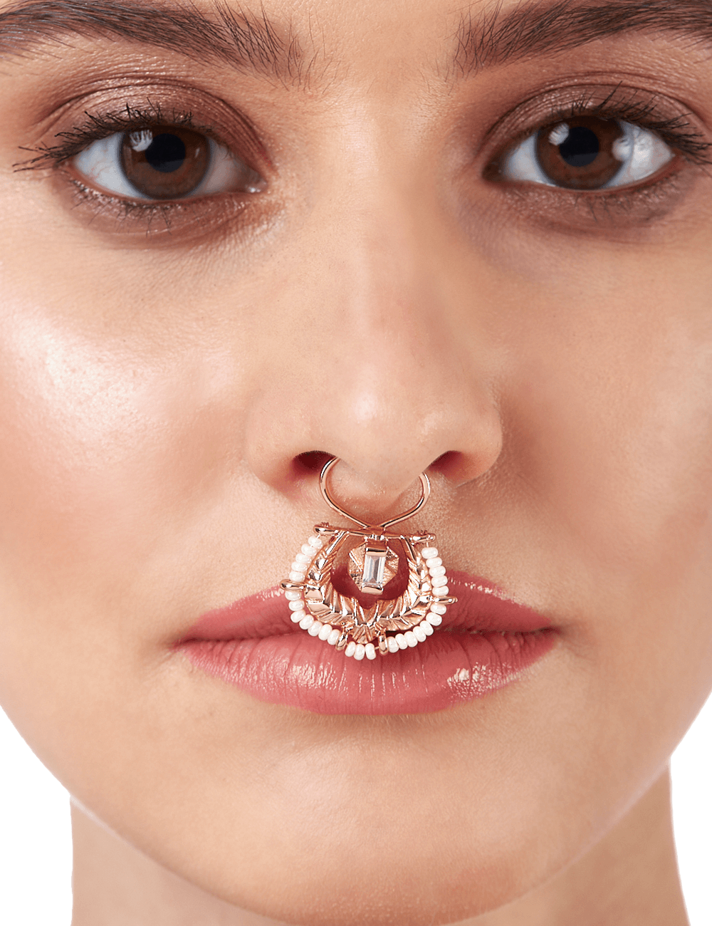 CZ nose ring online hyderabad with multi colour stone model – Swarnakshi  Jewels