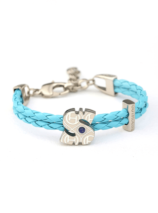 personalised unisex silver bracelets in blue colour