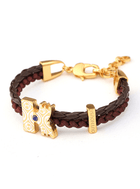 custom unisex gold bracelets in brown colour