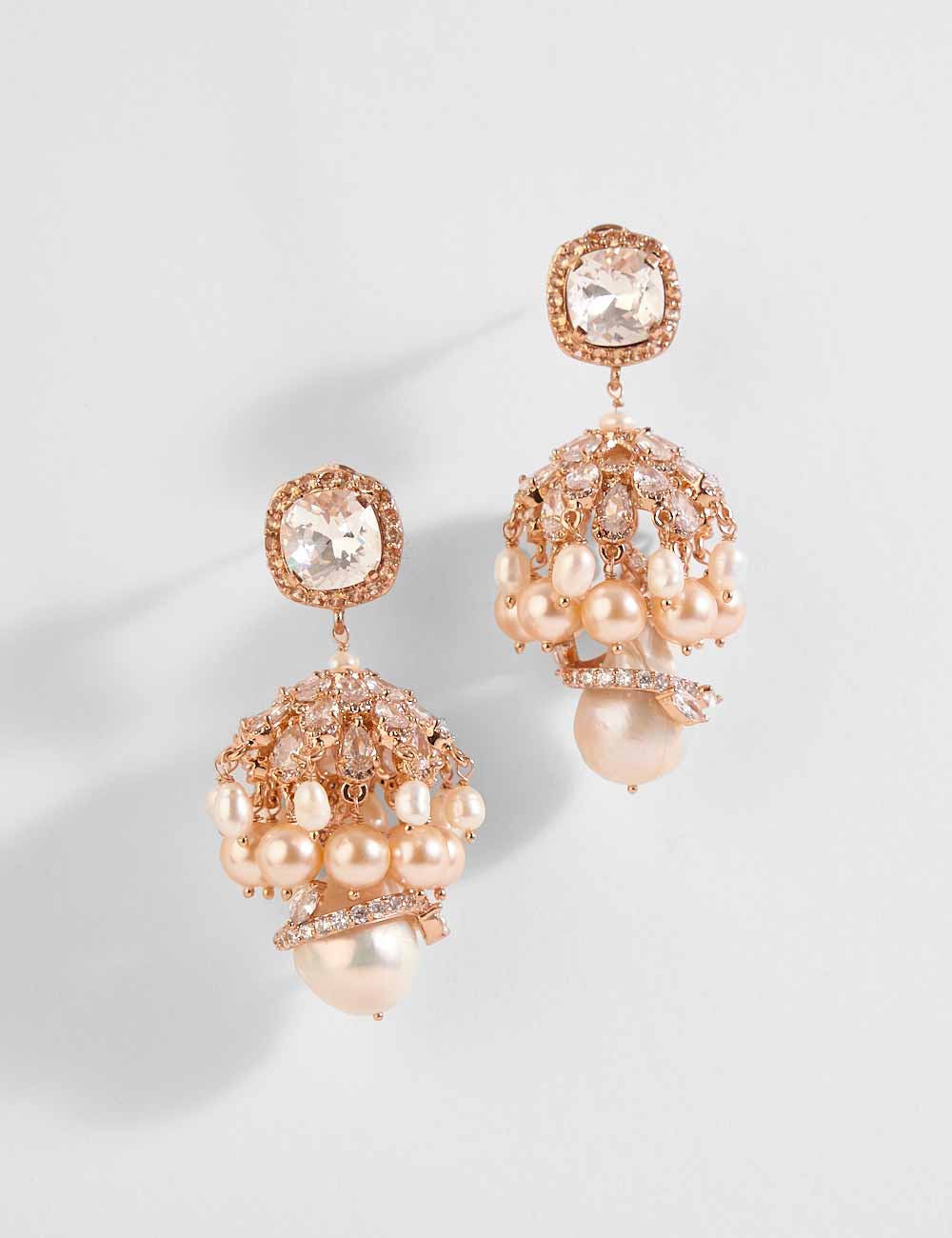 Tiffany Thread Pearl Earrings Rose Gold – Lush Designs Jewellery