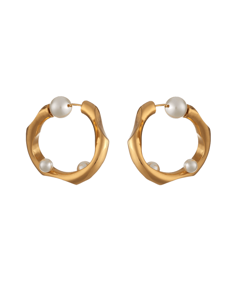 pearl hoop earrings