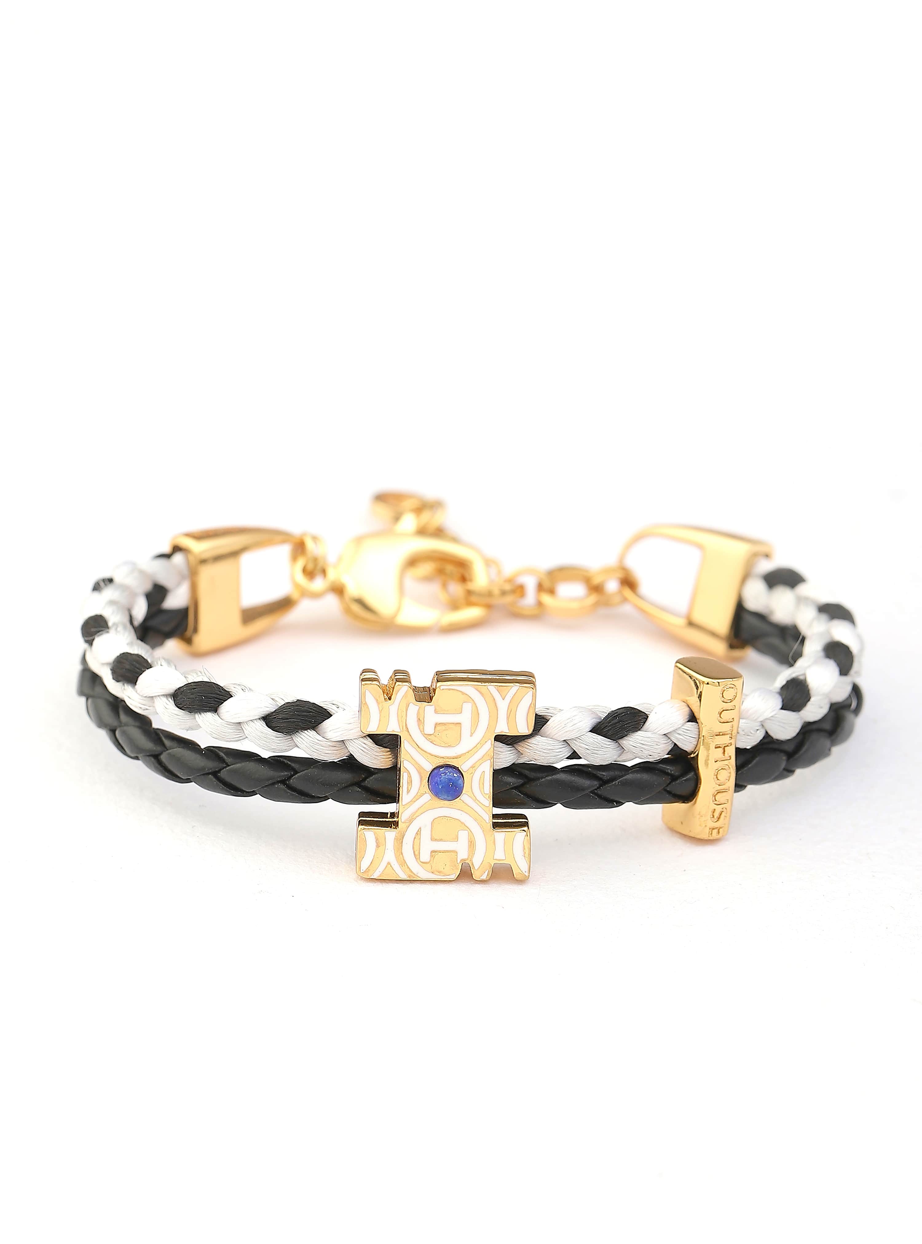 Couples bracelet- gold & silver plated magnet handshake pair bracelets for  men & women (set of 2) - Digital Dress Room - 4168533