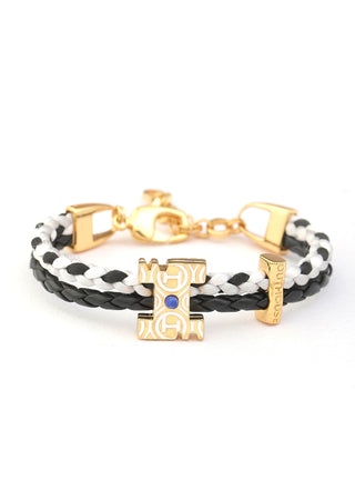 personalised unisex gold bracelets in black colour