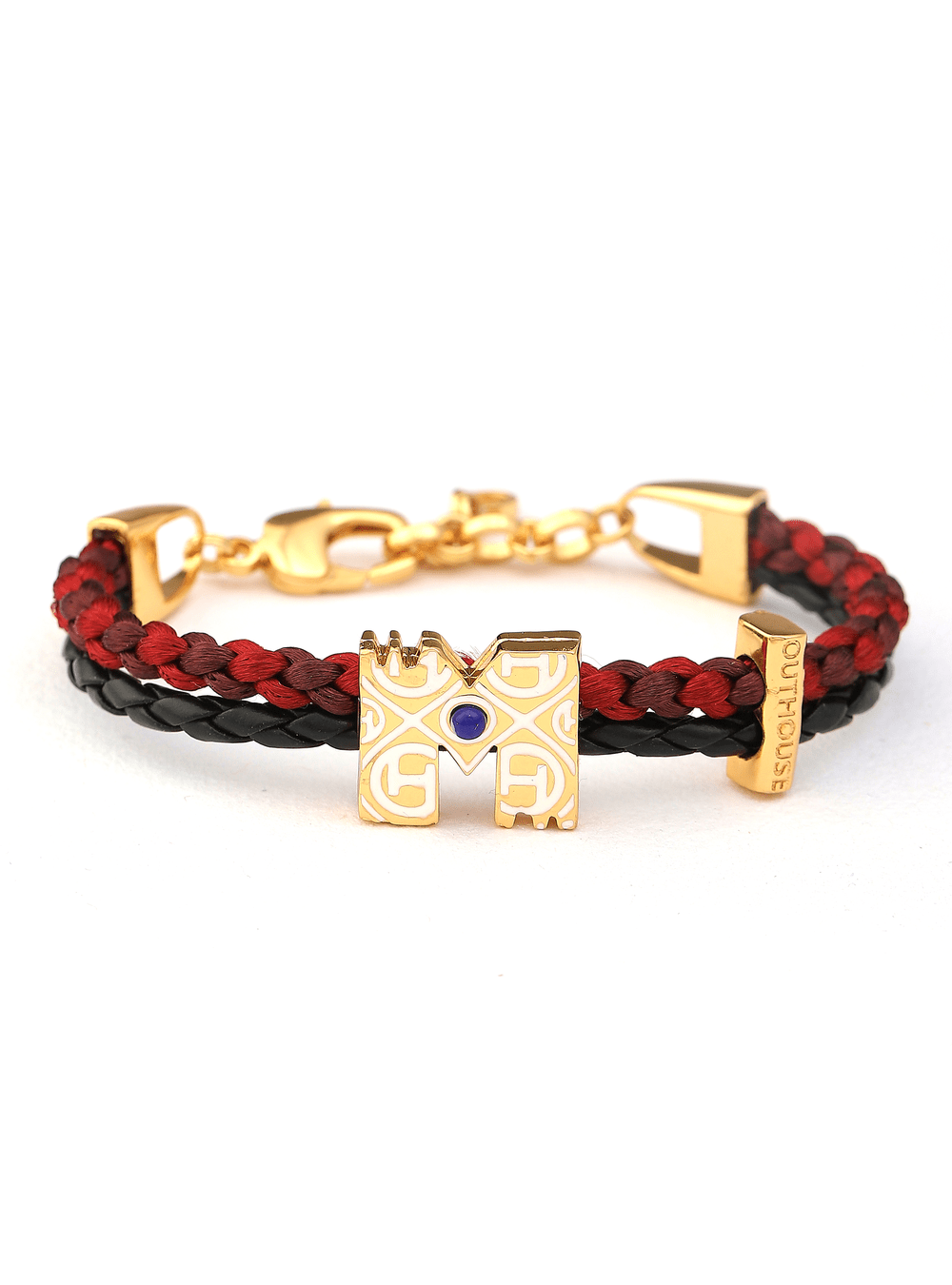 OH Dopamine Bond Bracelet in Moulin Maroon Gold Finish Outhouse