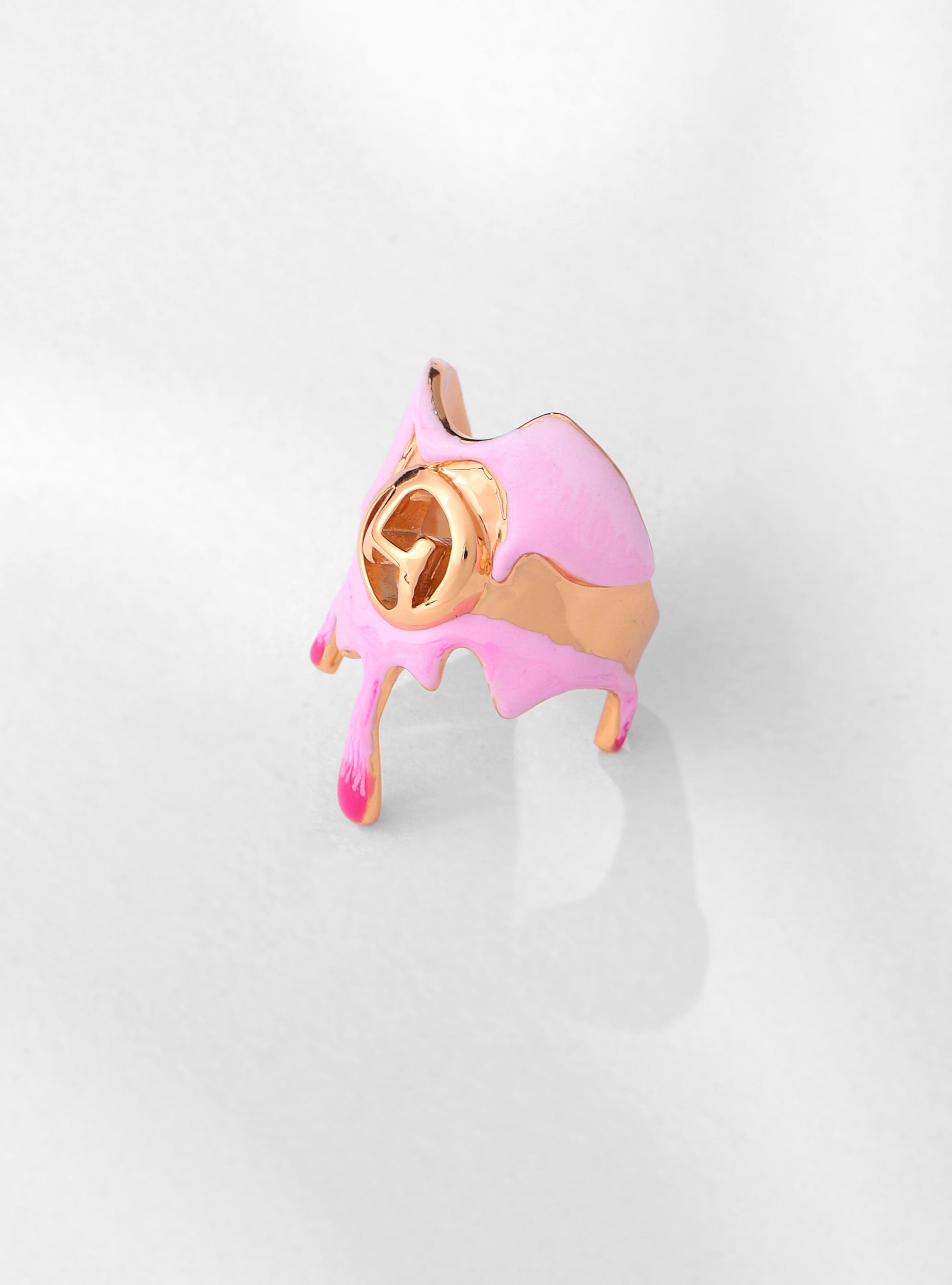 pink enamel ring