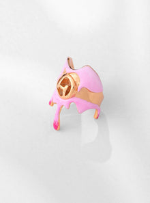 pink enamel ring