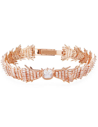 rose gold plated crystal choker