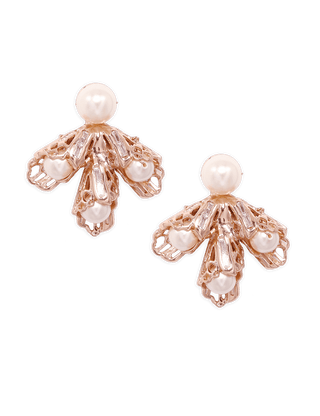 rose gold plated dainty earrings