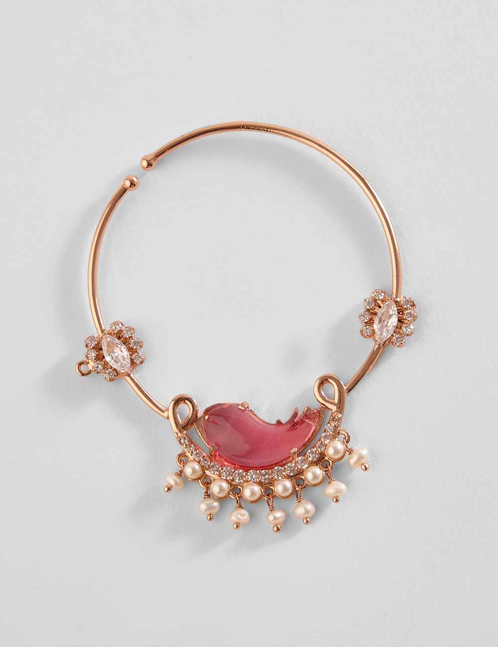 rose gold plated nose ring