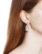rose gold plated pearl drop earrings