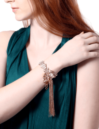 rose gold tassel bracelet for women