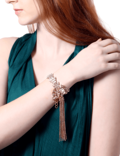 rose gold tassel bracelet for women grande