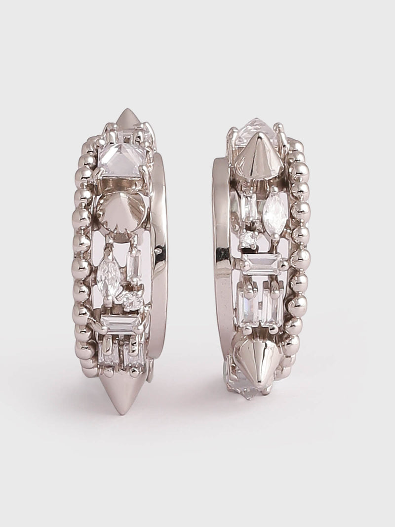 silver plated hoop earrings