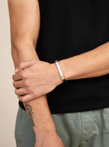 silver plated mens handcuff bracelets