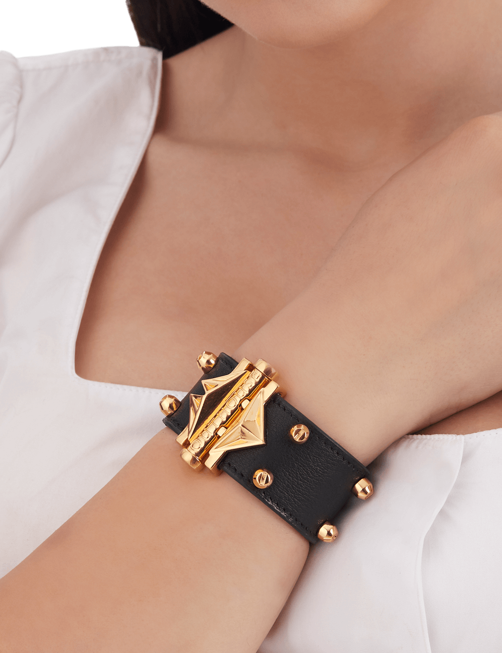 Louis Vuitton Suhali S-Lock Bracelet - Gold-Tone Metal Cuff