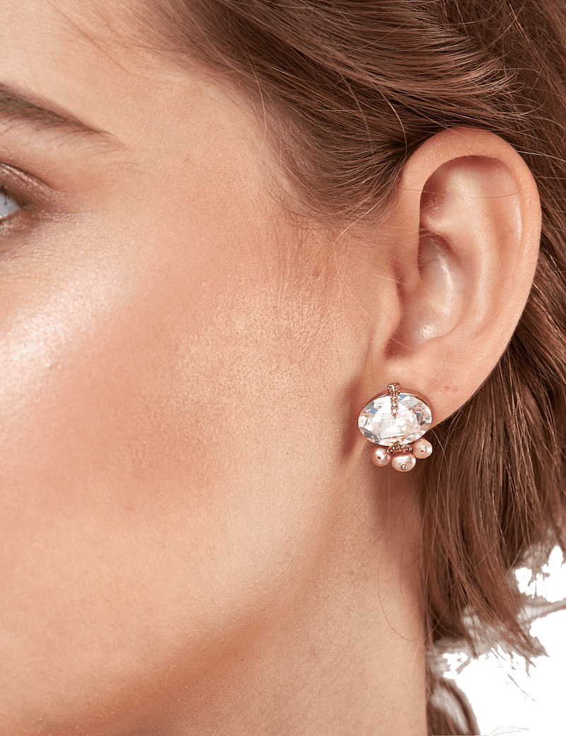 water crystal studs for women
