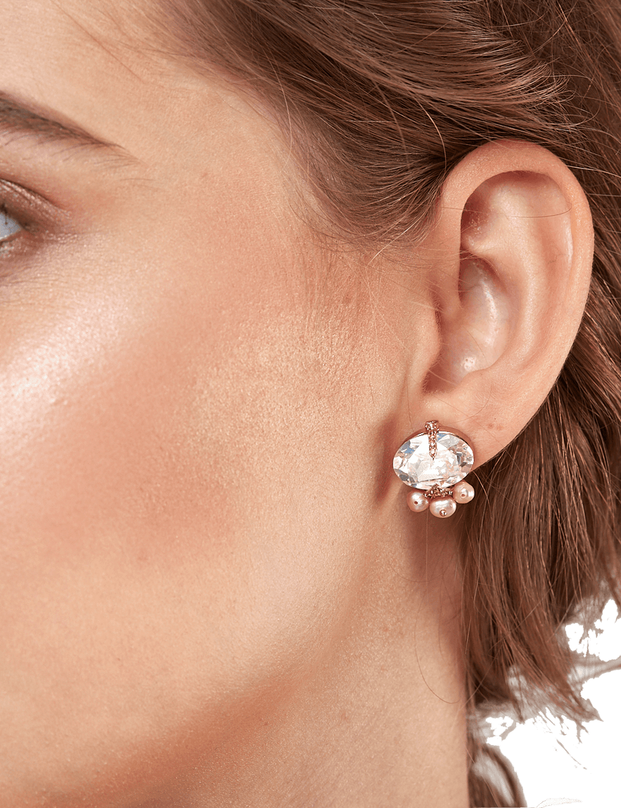 water crystal studs for women