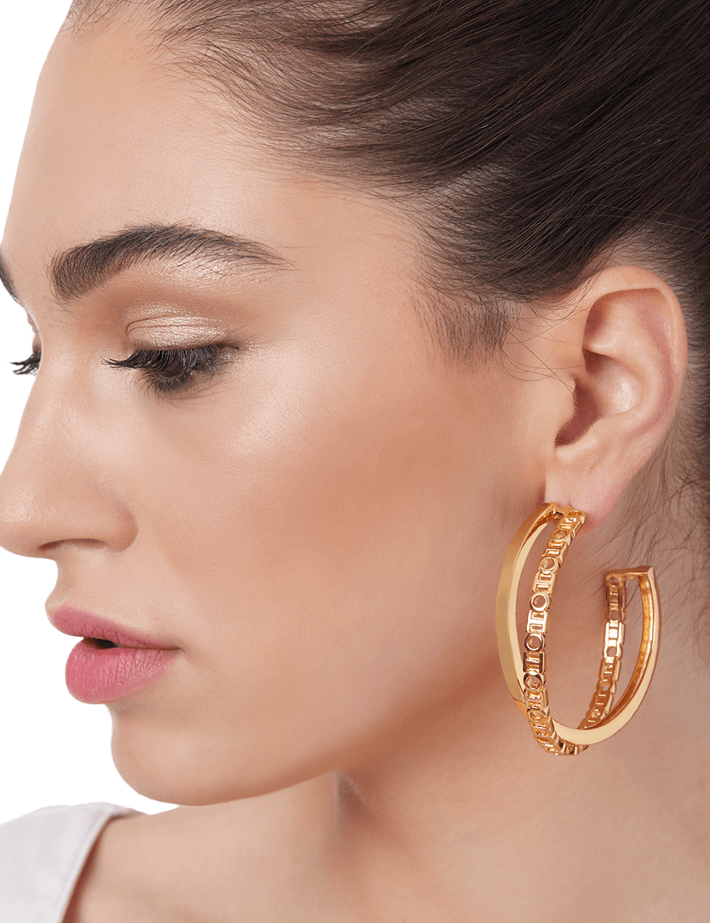 Hoop earrings  Goldcoloured  Ladies  HM IN