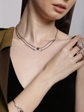 women silver pendant necklace