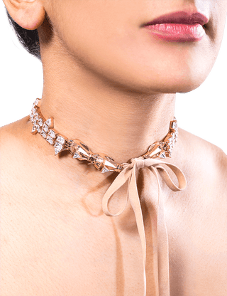 Women's choker with crystals