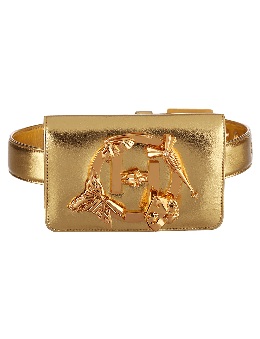 Women's fanny pack in gold