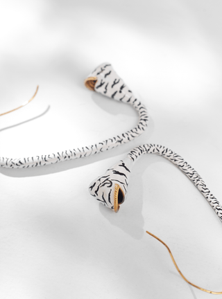 zebra design dangle earrings